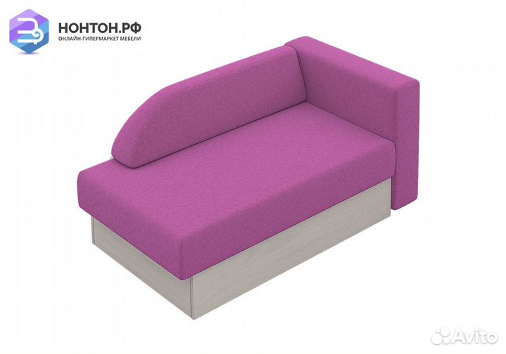 Диван еврокнижка №2 ясень шимо светлый / розовый