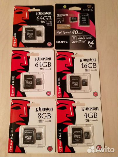 Карты памяти SD, Micro-SD, USB-Flash оригинальные