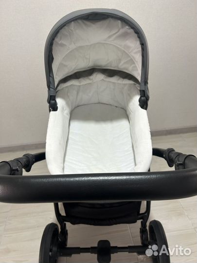 Коляска Tutis Nanni 2 в 1 кожа серый