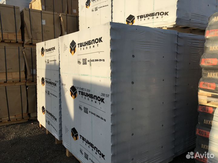 Газобетонные блоки Твинблок. Отгрузка от 30 м3