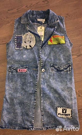 Безрукавка джинсовая