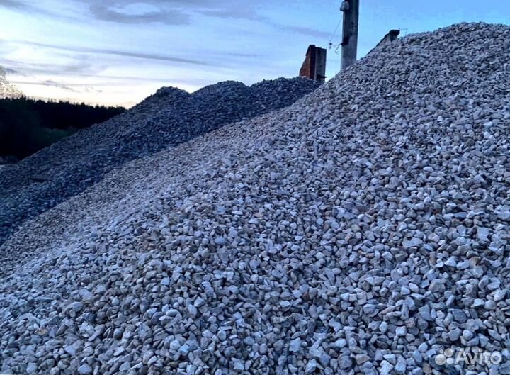 Щебень, Песок