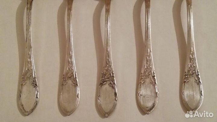 Ложки столовые, 5 штук. Ранние Советы