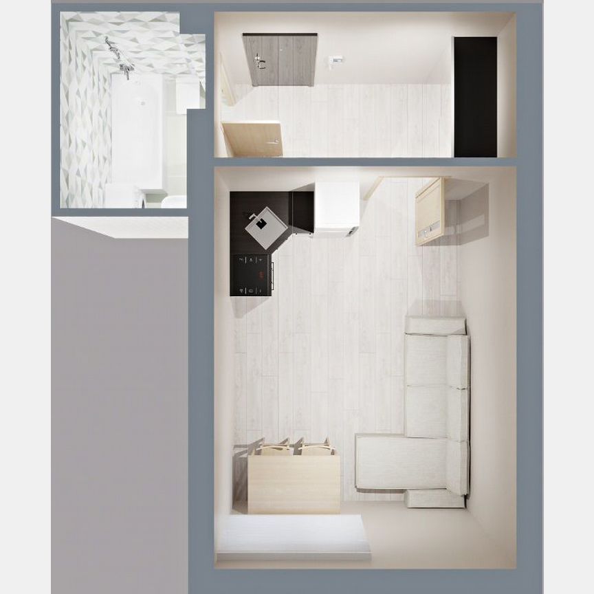 Квартира-студия, 24,3 м², 1/4 эт.