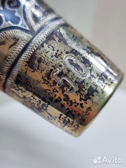 Серебряная стопка, 875 проба, Звезда