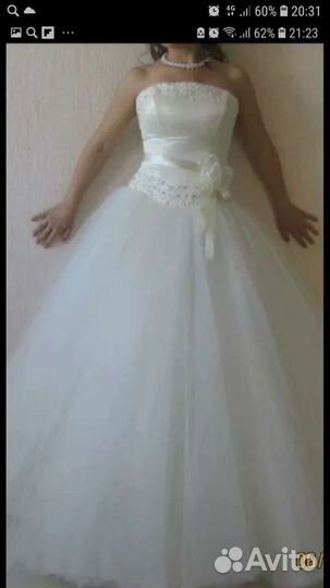 Свадебное платье 44 46 пышное