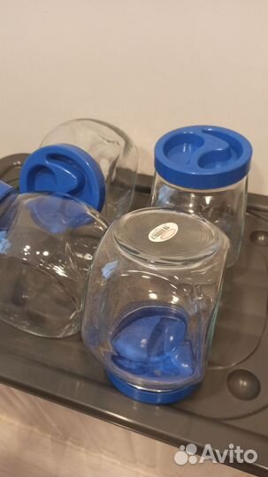 Стеклянные банки 1.5 л, с крышкой
