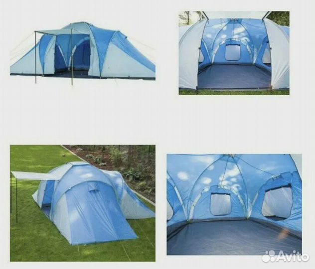 Палатка кемпинговая 6 местная с тамбуром