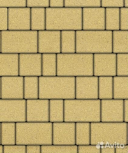 Брусчатка пешеходная старый город Стандарт Жёлтый