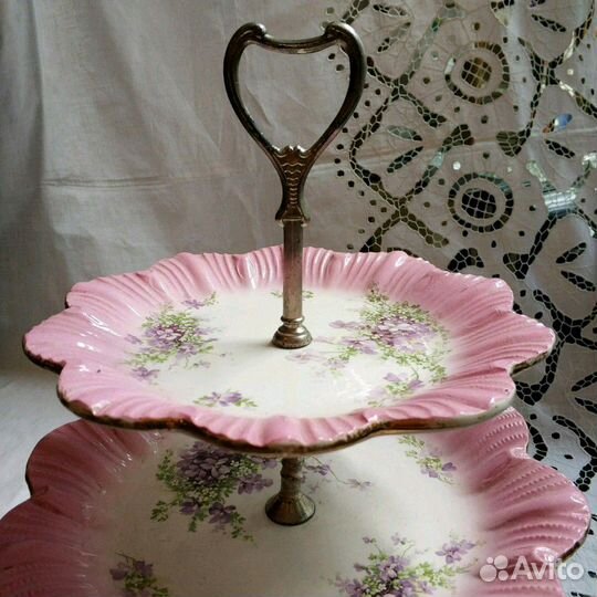 Этажерка/тарелка двухъярусная Кузнецов/Гарднер