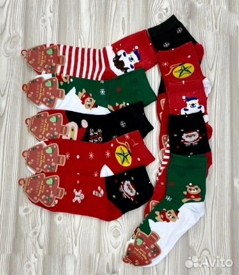 Женские новогодние носки, 3 пары