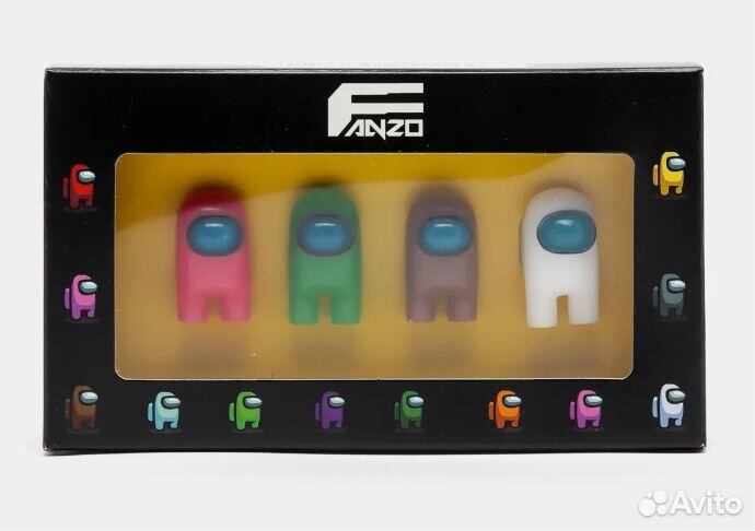 Набор фигурок Амонг Ас (Among Us) со шляпками