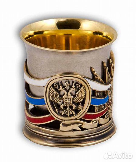 Рюмки подарочные, литьё, позолота, набор из 3шт