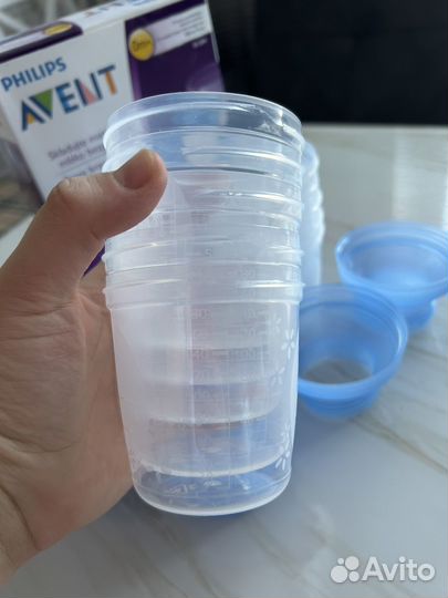 Контейнеры для грудного молока 10 штук avent