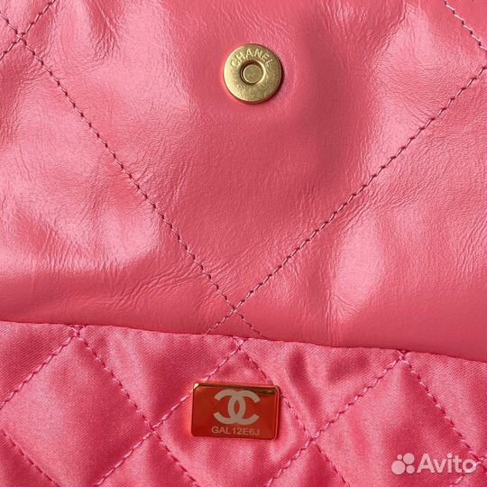 Сумка chanel 22 Shiny Calfskin Coral Pink