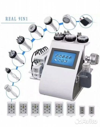 Аппарат 9в1 Кавитация RF EMS Крио Вакуум