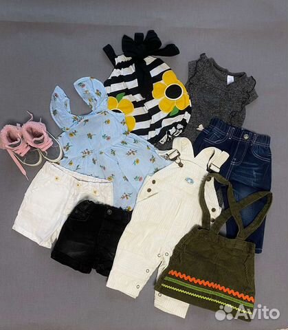 Пакет одежды для девочки 74 80 подарок кеды