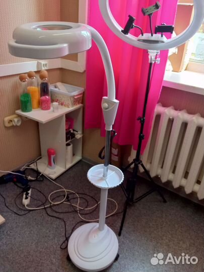 Лампа лупа напольная