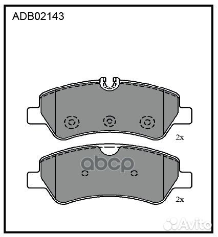 Колодки тормозные дисковые зад ADB02143 ALL