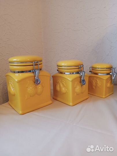 Набор керамических банок для сыпучих