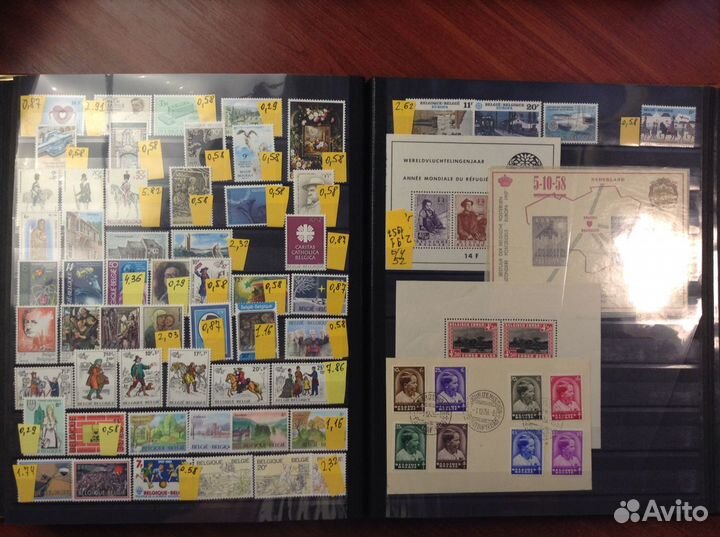 Зарубежные марки в альбоме 24 страницы