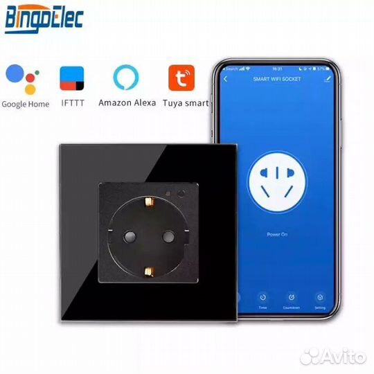 Встраиваемая умная wi-fi розетка