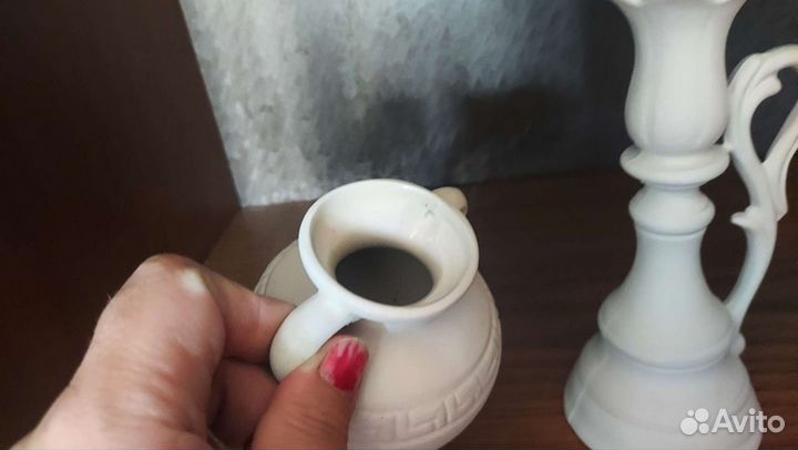 Кувшин, подсвечник керамические, статуэтка