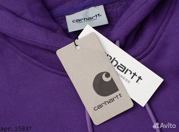 Худи Carhartt WIP 2 black brnd фиолетовое