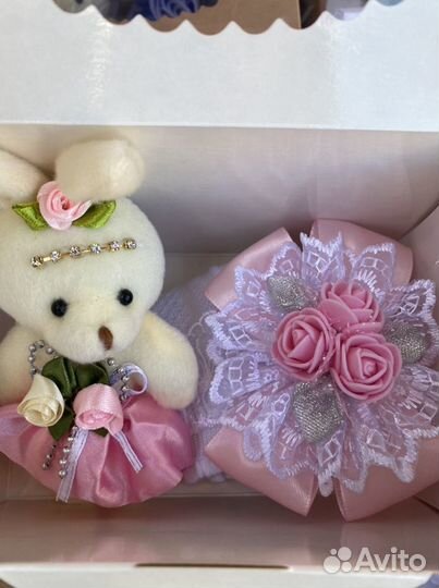Набор носки+бантик+игрушка