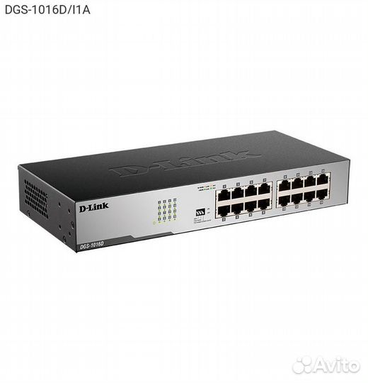 Коммутатор D-Link DGS-1016D Неуправляемый 16-ports