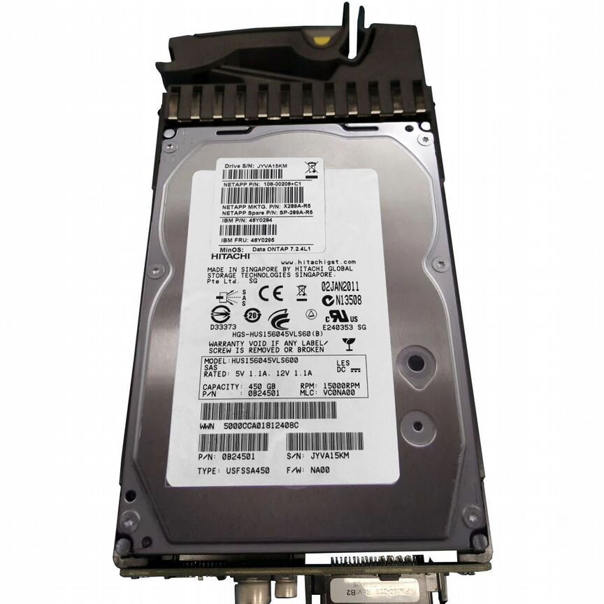 [108-00206] Жесткий Диск Netapp 450gb 108-00206+С1 46y0295 Sas