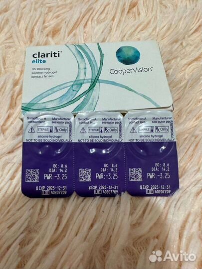 Линзы контактные clarity elite