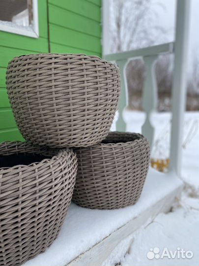 Кашпо из ротанга 12 л