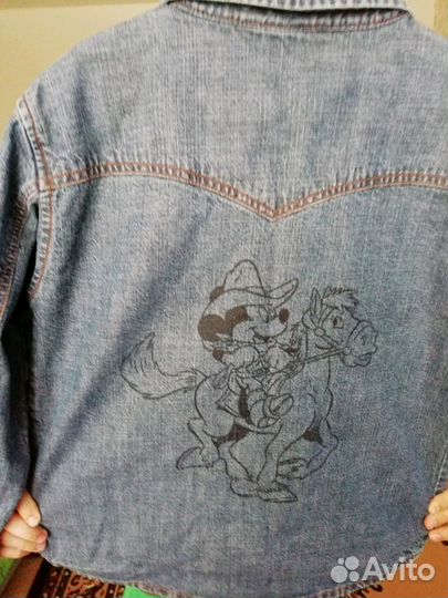 Рубашка джинсовая с Микки Маусом