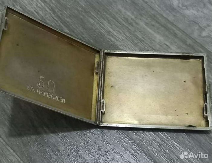 Портсигар серебряный