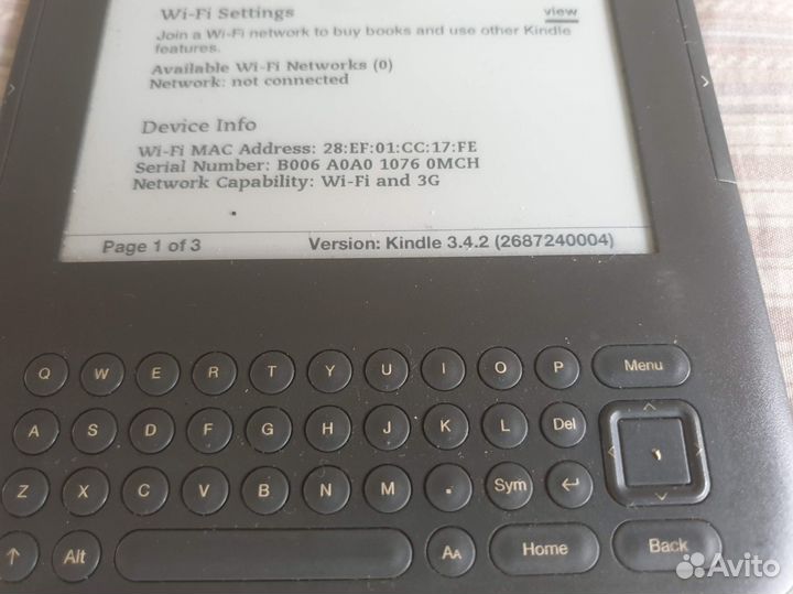 Kindle Keyboard, Wi-Fi + Free 3G, 6