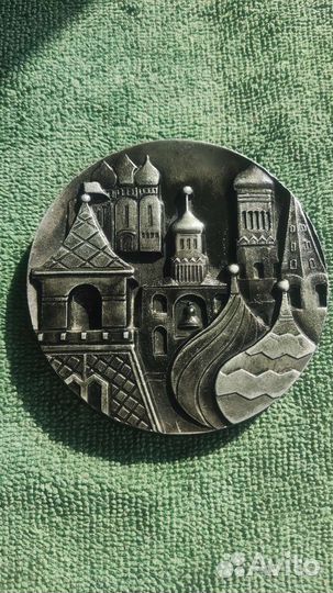 Медаль настольная Москва Кремль тяжелая