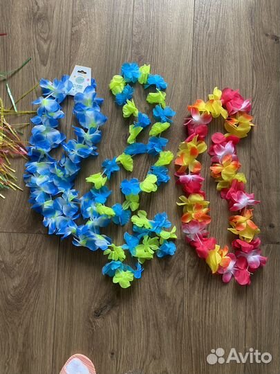 Гавайская вечеринка, леи, декор