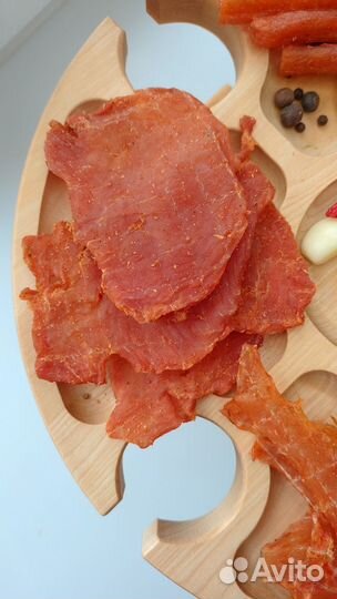 Джерки мясные, куриные чипсы, сушёное мясо