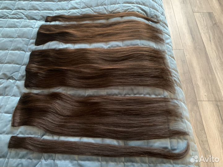 Натуральные волосы на заколках реми