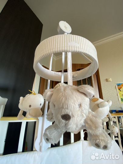 Бортик, одеяло, мобиль, подвесная игрушка спираль