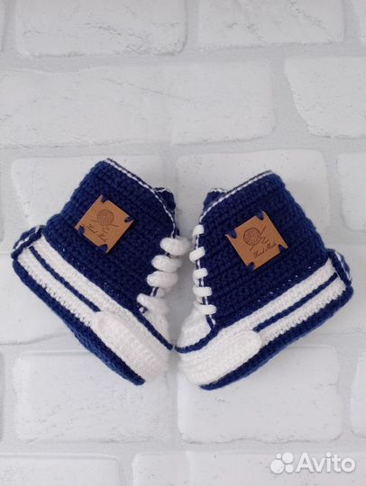 Пинетки кеды вязаные