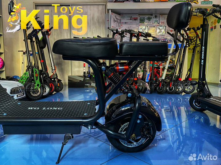 Электроскутер Wolong C1 Pro 800W 48V 13ah Ver 1.0