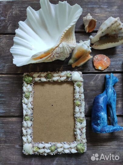 Handmade фоторамки, статуэтки, ракушки д/интерьера