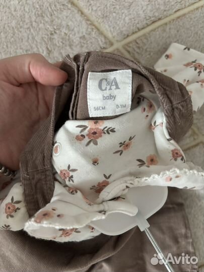 Платье + боди для малышки c&a 56
