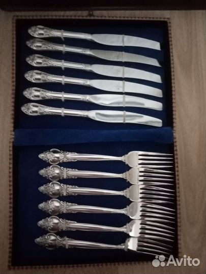 Мельхиоровый столовые приборы Троянда СССР