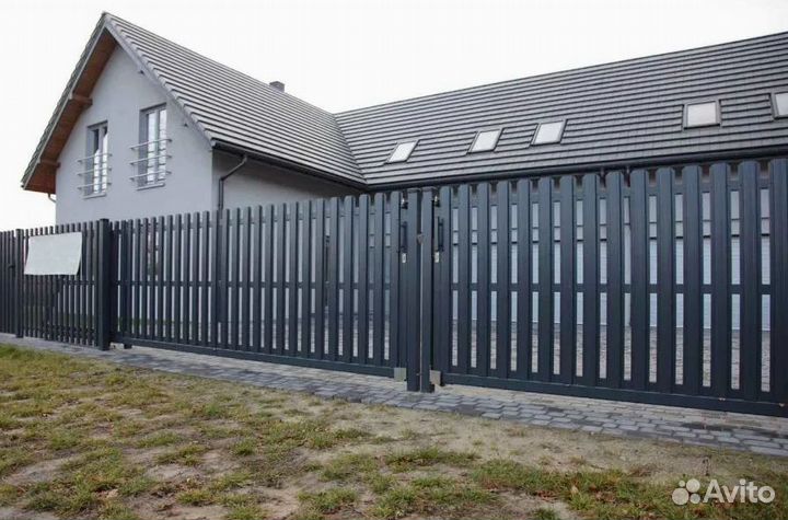 Металлический штакетник 1.5 м 1.8 м 2 м от завода
