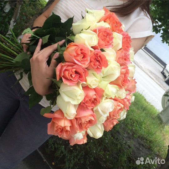 Цветы розы букет