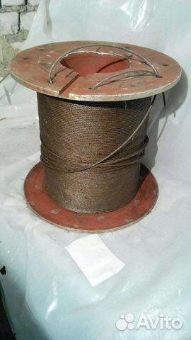 Трос стальной оцинкованный, диаметр 4,6 мм