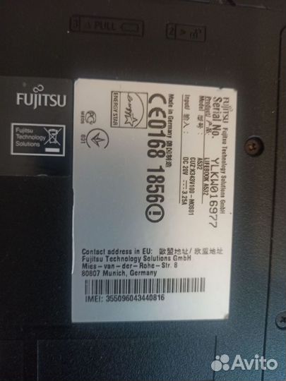 Ноутбук Fujitsu lifebook A532 диагональ 15.6